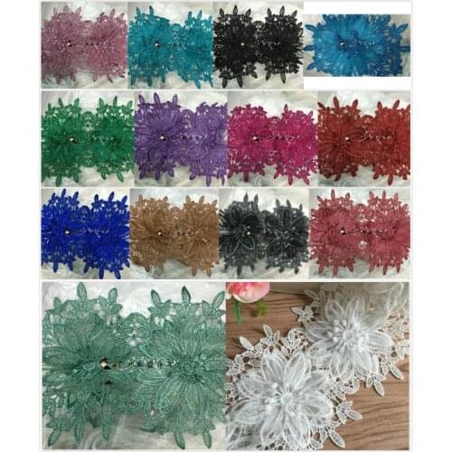 15 Yards 14 Colors Nigerian Laces Fabric 2016 Gold Embroidered African Cord 3D Laces Fabrics High Quality Lace For Wedding Dress