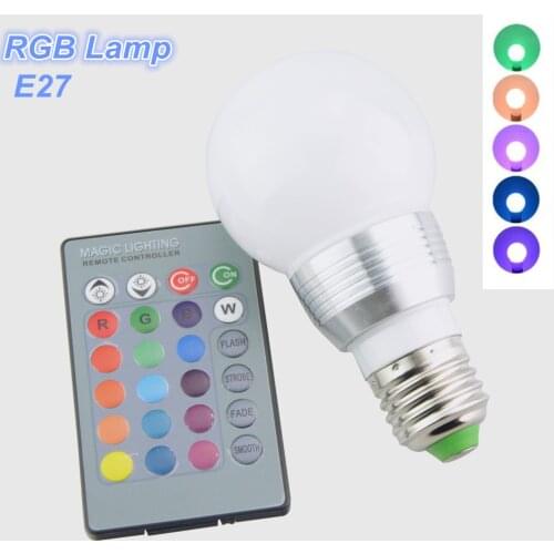 16 Colors RGB LED Night light E27 5W 110V - 220V Christmas Decor Atmosphere LED Lighting With IR Remote Controller Lampada Led