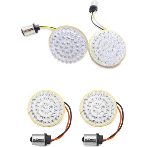 2 Inche 1157 Front&1156 Rear Bullet Diode Style LED Turn Signal Driving/Running Lights For Harley Davidson Touring Dyna Softail