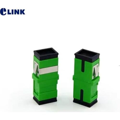 50pcs SC APC simplex adapter fiber optic adapter no flange green ftth coupler SM free shipping SC connector flangeless IL
