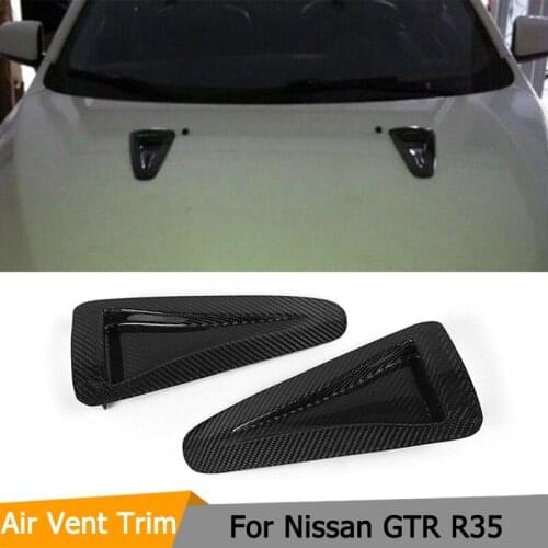 Car Front Engine Air Vent Trims Covers For Nissan GTR R35 2012 2013 Carbon Fiber Front Air Vent Fender Trims Covers