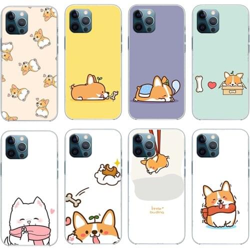 Cute dog phone case For Phone 11 12 Pro Max X XS XR Xs Max Mini 6 6s 7 8 Plus Silica gel Cover