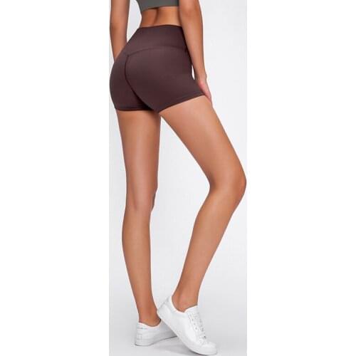 Fitness-Training Summer Women Double-Sided Brushed High Waist Elasticat Leggings Push Up Workout Tights Yoga Pants Shorts S2026