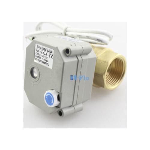 HSH-Flo DN8-32 DC7-35V 2 Way Full Bore Motorized Ball Valve NPT/BSP Brass,5 Wires Position Feedback Ball Valve CR5-02