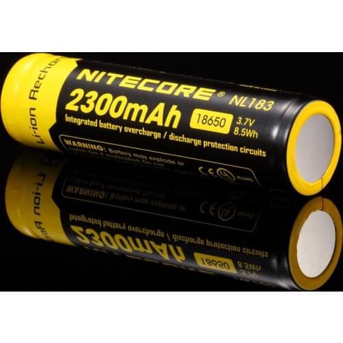 Original Nitecore 18650 NL183 2300mAh 3.7v 8.5Wh Protected PCB High discharge performance Li-ion Lithium Rechargeable Battery