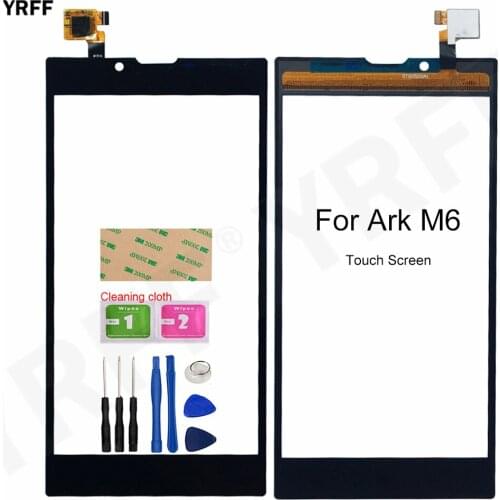 New Free Shipping Mobile Front Glass Touch Panel Screen For Ark M6 Touch Screen Digitizer Panel Sensor Assembly Lens