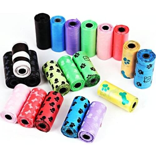New Pet Dog Poop Bags Dispenser Collector Scoop Holder Puppy Cat Pooper Scooper Bag Small Rolls Outdoor Clean Pets Supplies