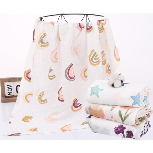 EezKoala 100% Cotton Baby Muslin Swaddles Soft Newborn Blankets Bath Gauze Infant Wrap sleepsack Stroller cover Play Mat