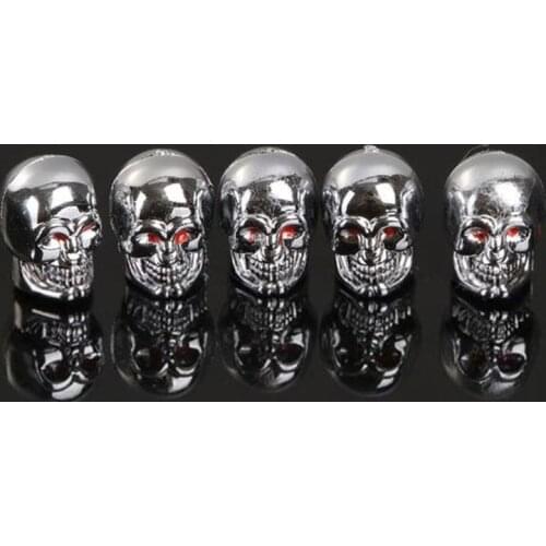 Drop Ship&Wholesale 5Pc Skull Tyre Tire Wheel Car Auto Valves Cap Dust Stem Cover BicycleMotocycle Oct. 4