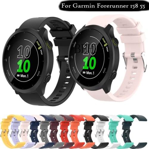 Silicone 20mm WatchBand Strap For Garmin Forerunner 158 55 645 245 245M 645 music Vivoactive 3 Smart Bracelet Wristband Belt New