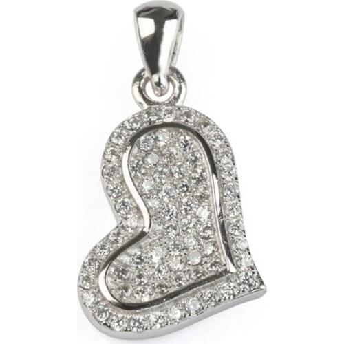 Fleure Esme Luxury Wedding Jewelry & Accessories christmas pendants for women Berserk White Cubic Zirconia Rhodium Plated R3158