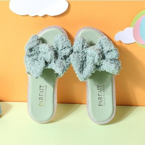 CUZULLAA Summer Kids Girls Butterfly-Knot Beach Sandals Slippers Shoes Children Non-slip Fashion Sandals Size 26-36