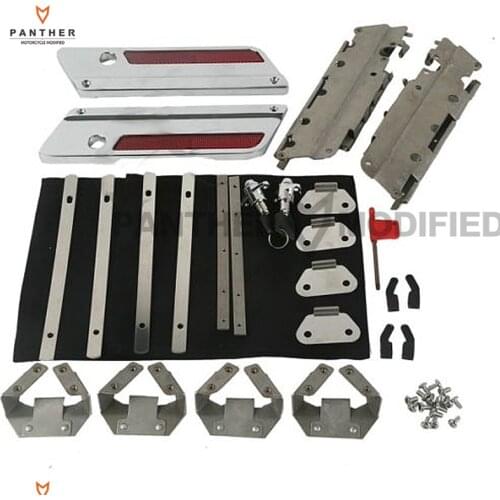 Motorcycle Saddlebags Hard bags Hardware Hinges Latch Lids Lock for Harley Touring Street Glide Road King FLHT FLT 1994-2012