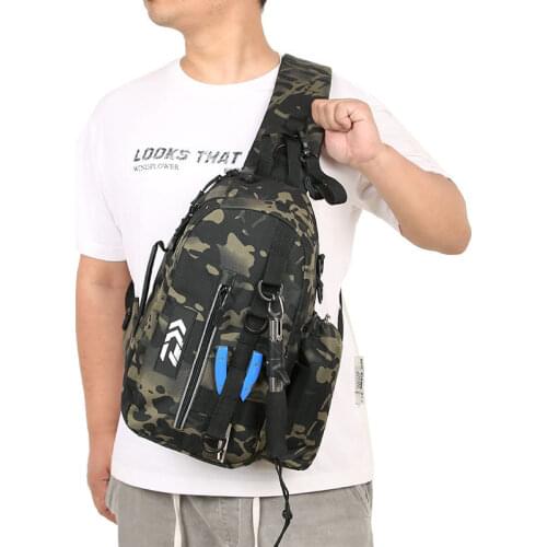 Fishing Tackle Bag Backpack Tactical Waterproof Multifunctional Single Shoulder Military Bag Pack Chest Bag for Fishing