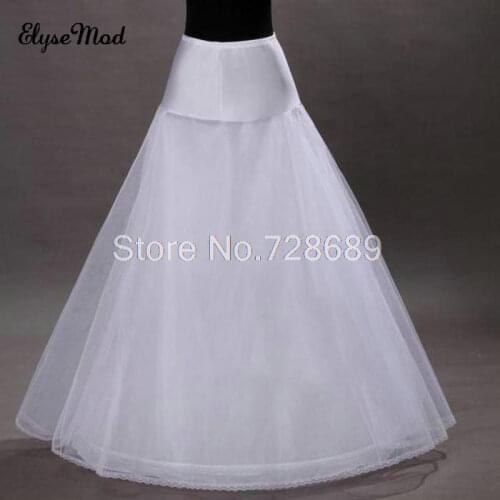 High Quality A Line 1-hoop 2-layer Tulle Wedding Bridal Petticoat Underskirt Crinolines for Wedding Petticoats