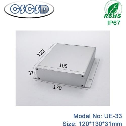 Waterproof outdoor box wall mounted metal enclosure junction box Electronic DIY Circuit Board Project Aluminum Box 120*130*31mm