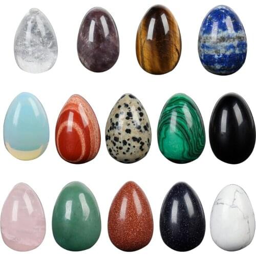 Egg-Shape Crystal Gemstones Chakra Stone Healing Balancing Easter Thinking Egg for Collectors Reiki Healer Yoga