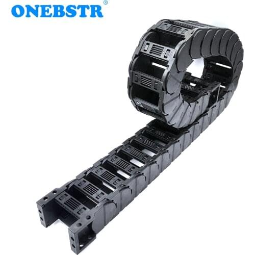 1 Meter D35x57m Drag Chain Wire Carrier Cable Low Noise Bridge Type Open On Both Sides CNC Router Machine Tools Free Shipping