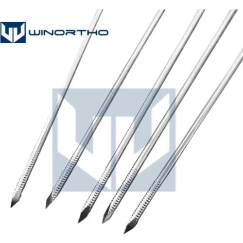 10pcs 1.0mm-3.0x150mm long Nice Stainless steel partial threaded Kirschner wires Veterinary orthopedics Instruments