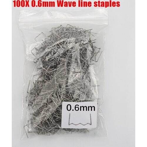 100 Pcs/Set Precut 0.6mm-0.8mm Hot Wave Flat Staples For Plastic Stapler Repair Welder repair tool Wave Staples Stainless Steel