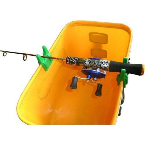 2Pcs Fishing Rod Rest Head Gripper for Rod Pod Holder Clips Keep Fishing Rod Fishing Rod Pole Rock Fish Clip Holder Bucket Clamp