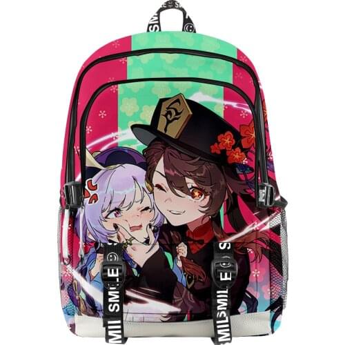 2021 Game Genshin Impact Boys Girls Primary And Middle School Students Backpack Schoolbag Men Women Oxford Waterproof Laptop Bag