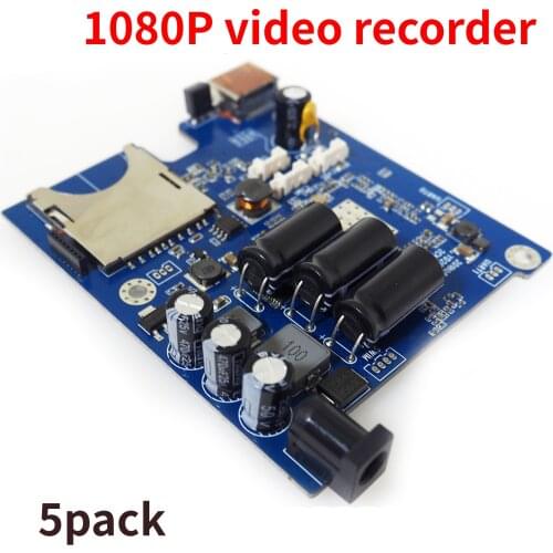 5pack 2CH Mini car DVR motherboard BNC video AHD camera capture with audio for 1080P 5MP 3MP AHD camera Support one SD card