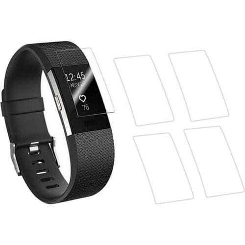 5pieces Anti-scratch Ultra Thin HD Clear Protective Film Guard For Fitbit Charge 2 Charge2 Wristband Full Screen Protector Cover