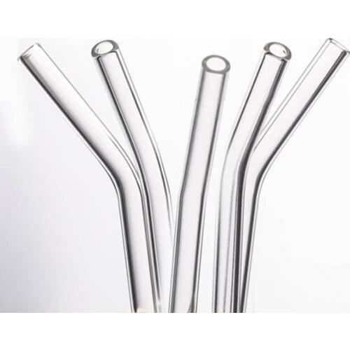 500pcs Glass Straws Reusable Long Transparent Drinking Straws Clear Straight/Bent Drinking Glass Straws Wholesale SN1067