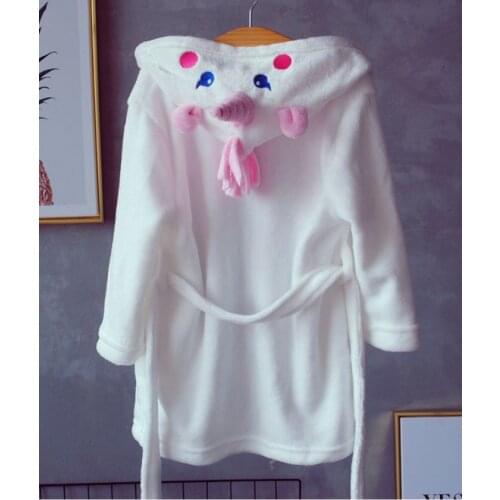 Bathrobes for Girls Unicorn Nightgown Baby Boys Velvet Robes Towel Kids Cartoon Pajamas Children Unicorn Bath Robe Nightgown
