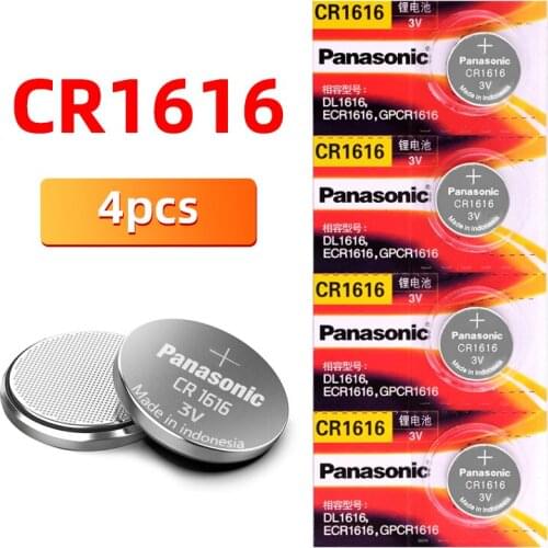 Brand New Panasonic 4PCS Cr1616 Coin Cell Button 3 V Batteries For Auto Remote Control Electric Remote Control