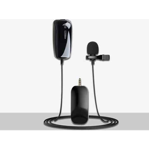 Wireless Lavalier Condenser Microphone Professional Recording Interview Live Streaming Mic For SLR Camera Smartphone