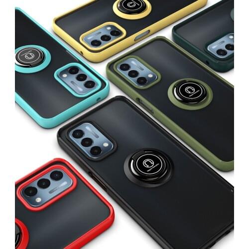 Armor For Oneplus 9 Pro Nord 2 5G Case Tempered Glass Silicon Car Holder Ring Hard Cover