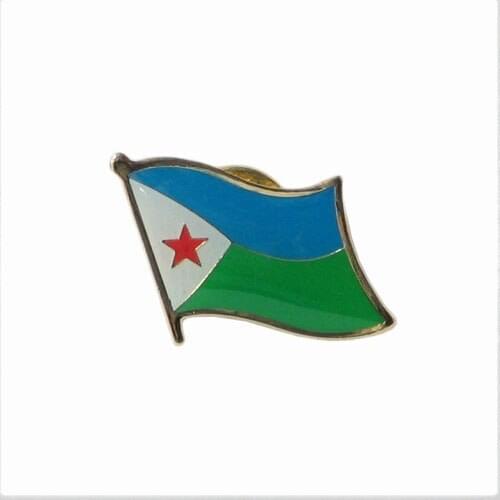 Djibouti 300+ Country Flag Lapel Pin Badge Enamel badge brooch Jeans shirt bags Cool Jewelry Gift for girl n boys (10pcs/lot)