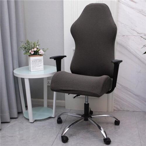 Office Gaming Chair Cover Solid Color Armchair Slipcover Thicken Stretch Seat Case For Living Room Dining Home Decoration