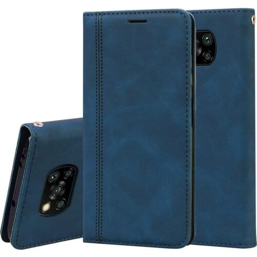 For Xiaomi Poco X3 NFC Case Flip Wallet Business Leather Capa Phone Case for Xiaomi Poco X3 NFC Flip Cover Fundas Coque Shell
