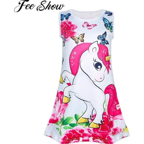 Children Cute Cartoon Home Clothing Summer Girls Princess Night Gown Sleepwear Kids Pajamas For Girls Casual Dress Nightwear