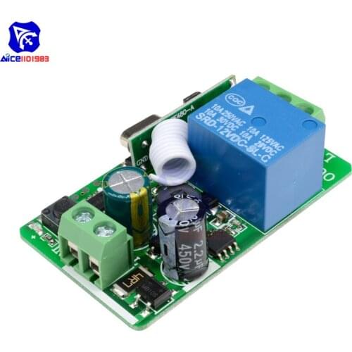 Diymore DC 12V 10A 315MHZ 433MHz 1Ch One Channel Wireless RF Remote Control Board Transmitter Receiver Relay Switch Module