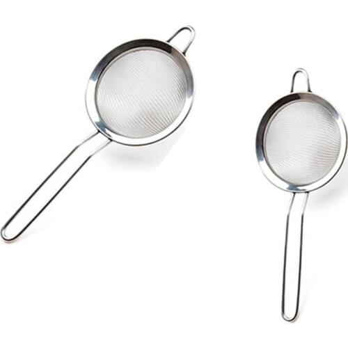 Stainless Steel Fine Mesh Wire Flour Colander Sifter Sieve Oil Tea Strainer DIY Kitchen Tools for Filtering Food Kitchen Tools