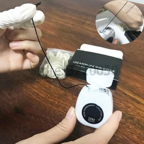 Microblading Eyebrow Tattoo Tools Dyeing Thread Skin Marker Brow Mapping String for Semi Permanent Positioning Eyebrow Measuring