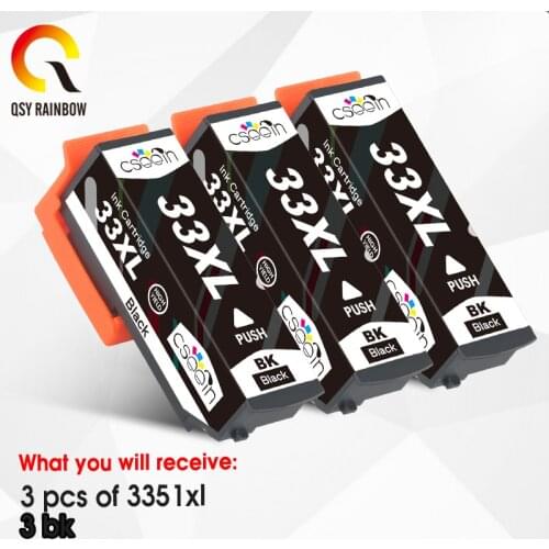 3BK Comepatible for EPSON 33XL T3351 Ink cartridge for Expression Premium XP 530 630 640 635 645 830 900 Printer