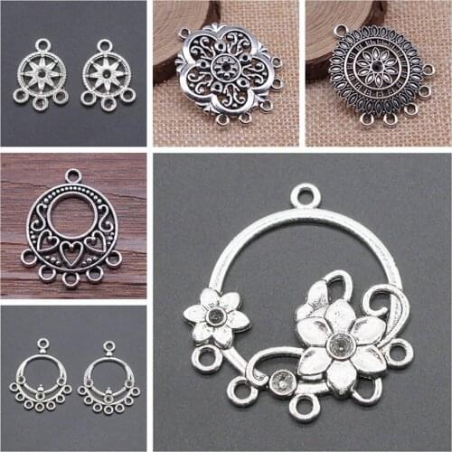 Malzahar Round Porous Earring Connector diy jewelry bracelet charms for jewelry making kit accessories