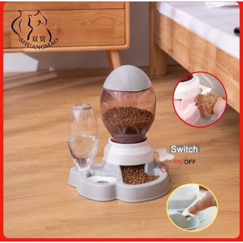 7 STY Pet Cat Bowl for Dog Food Automatic Feeder Bowls 2 L Dogs Feeding Drinking Fountain 600ml Waterer Kitten Slow Feeder Puppy