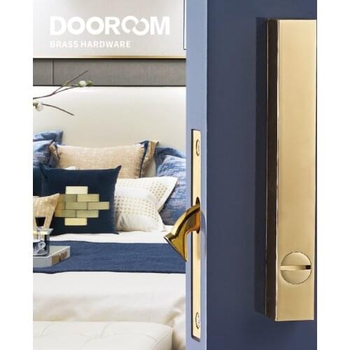 Dooroom Brass Sliding Door Lock Set Handles LOFT Nordic Push Pull Wood Door Interior Living Room Bathroom Balcony Kitchen