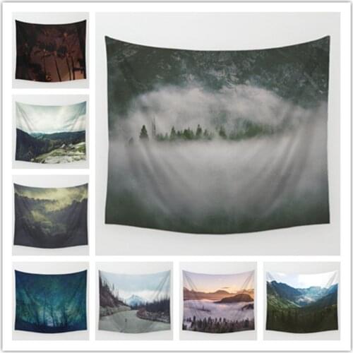150*130cm Landscape Wall Tapestry Home Decorations Wall Hanging Forest Starry Night Tapestries For Living Room Bedroom