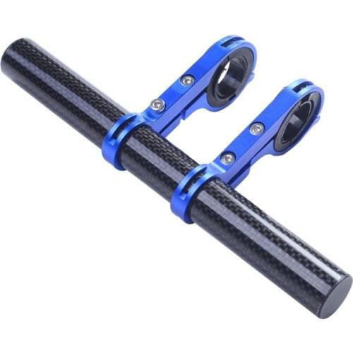 New Cycling Handlebar Bike Flashlight Holder Handle Bar 20cm 10cm Carbon Fiber Bicycle Extender Mount Bracket Bike Accessories