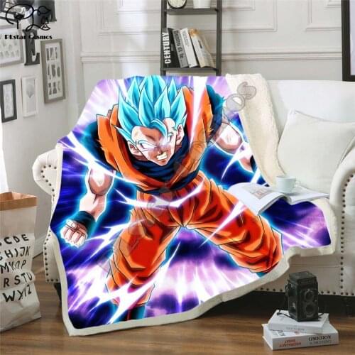 Anime 3D Printed Sherpa Blanket Couch Quilt Cover Travel Bedding Outlet Velvet Plush Fleece Blanket Bedspread style-9