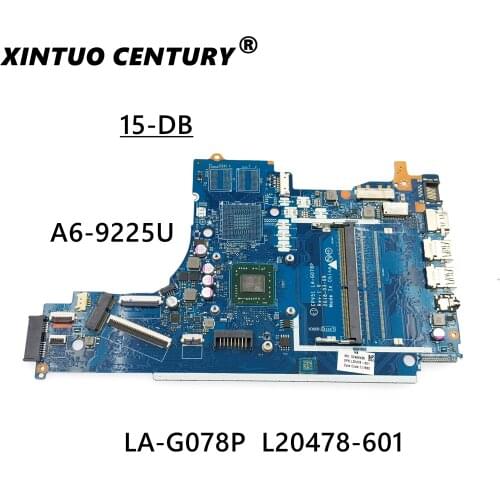 For HP 15-DB Laptop motherboard EPV51 LA-G078P L20478-601 L20478-001 With A9 CPU A6-9225 DDR4 Mainboard 100% Fully Tested