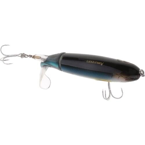 Popper Lures, Lifelike Topwater Fishing Lure Crankbaits with Plastic Tackle Box for Bass Trout Walleye Redfish