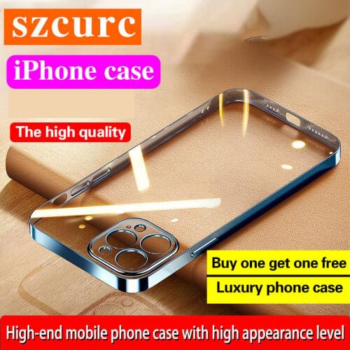 Luxury Phone Cover .For iPhone 11 case.iPhone 12 PRO MAX Phone cover silicone Ultra-thin 12 Mini case Protect lens popular Case
